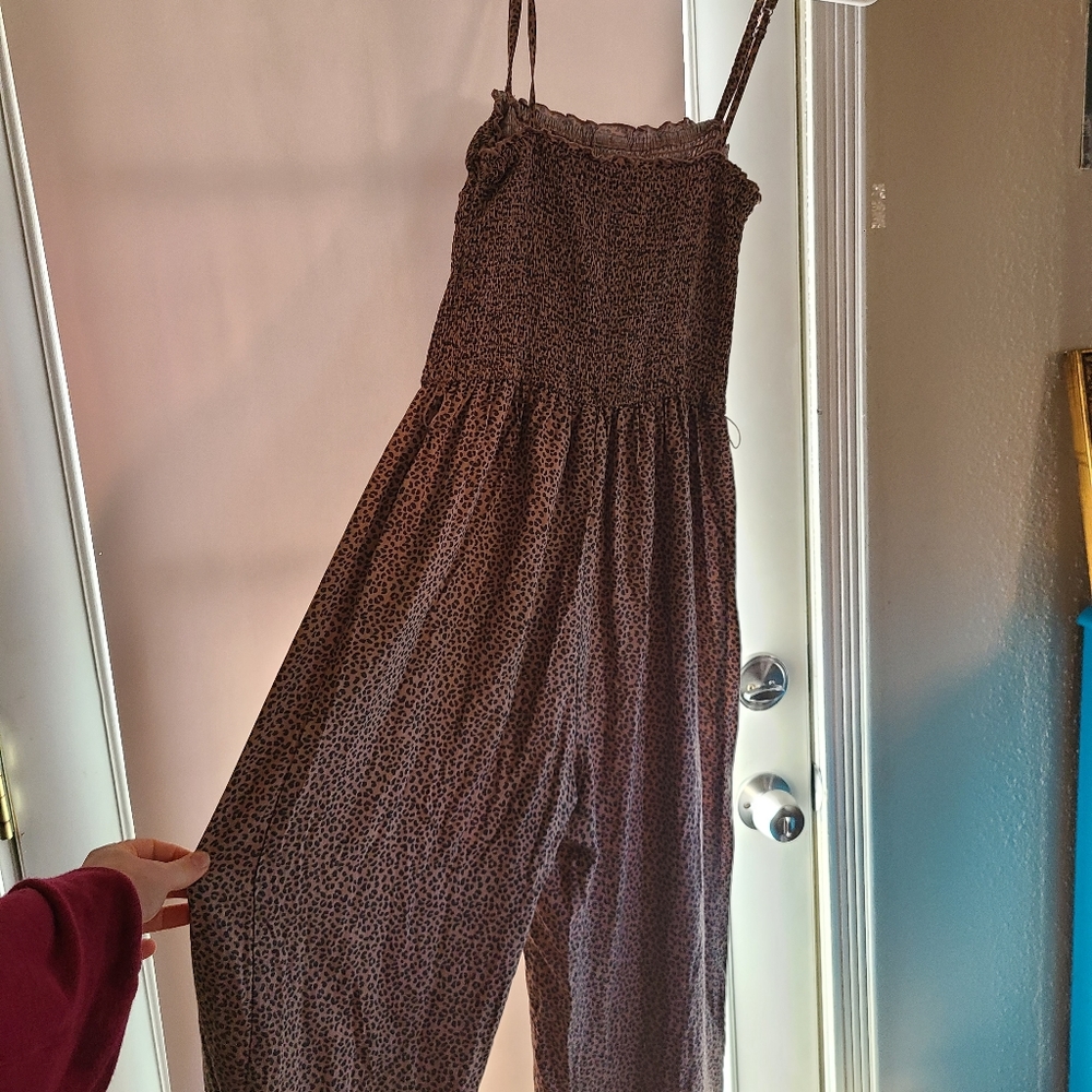 Abercrombie and fitch jumpsuit cheetah pattern